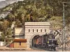 Tunnelportal Brig um 1910
